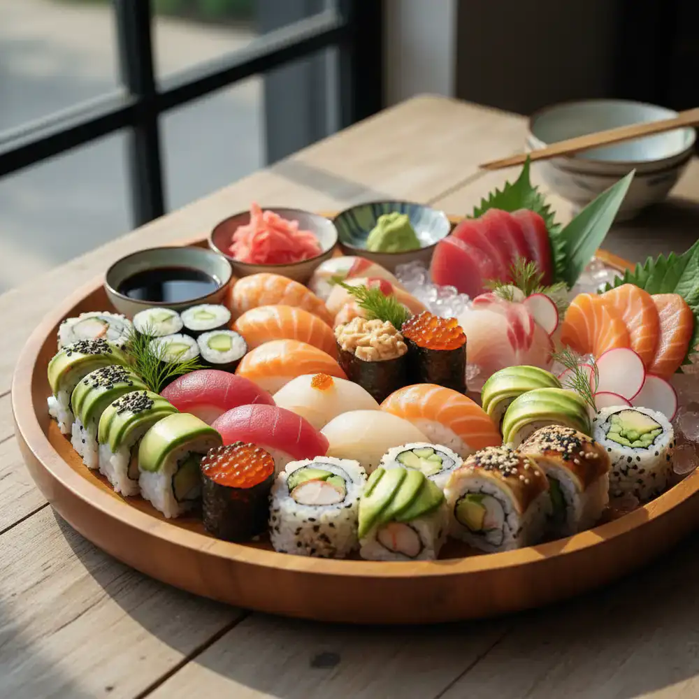 Fresh sushi platter